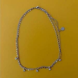 Pura Vida Silver Necklace with Crystal Charms